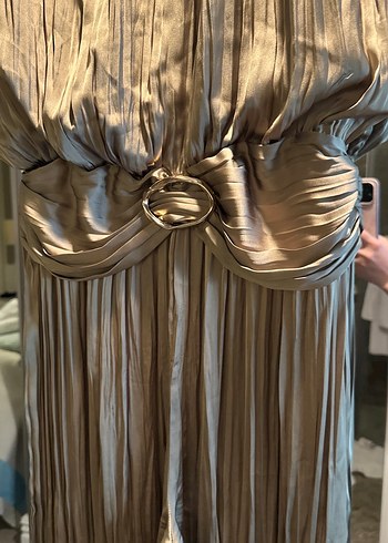 Piliseli Metal Tokalı Kadın Tulum - Görsel 8