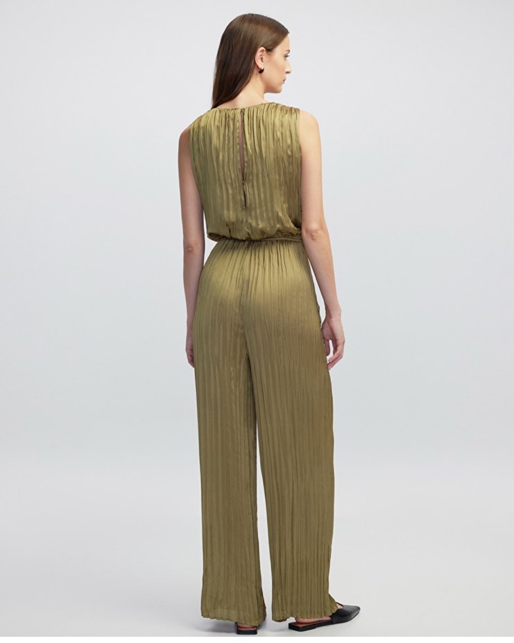 Piliseli Metal Tokalı Kadın Tulum - Görsel 4