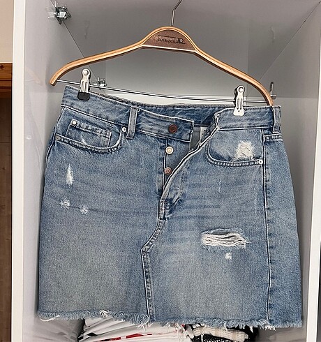 Zara denim mini etek