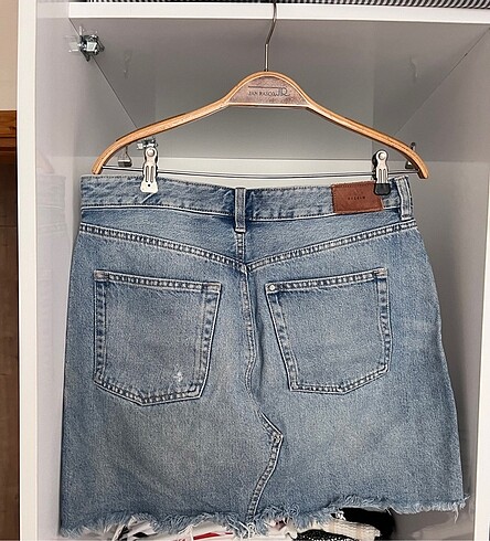 Zara Zara denim mini etek