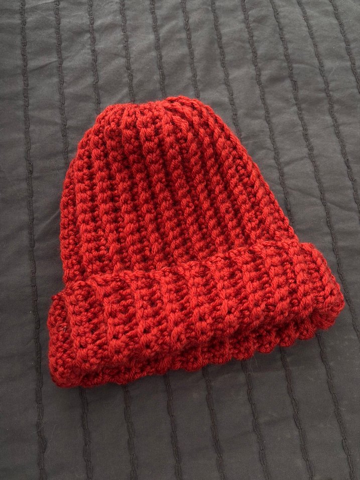 Kadın Kiremit Rengi Örgü Bere - Görsel 4