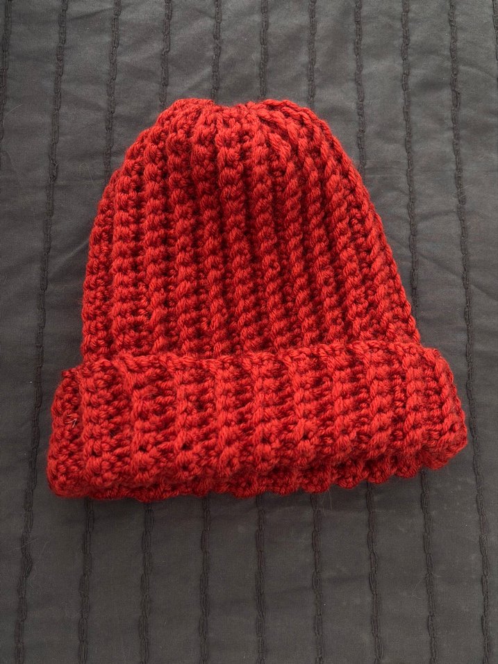 Kadın Kiremit Rengi Örgü Bere - Görsel 5