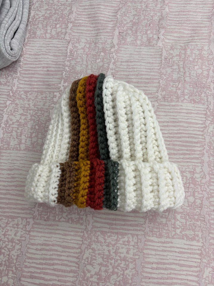 Renkli Bohem Kadın Örgü Bere - Görsel 5