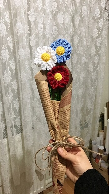 El yapımı çiçek buketi