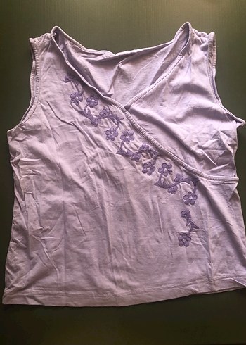 American Vintage Bohem Nakışlı V Yaka Kolsuz Bluz