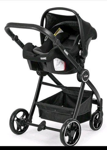 Siyah Bebek Arabası ve Oto Koltuğu Seti - Görsel 6