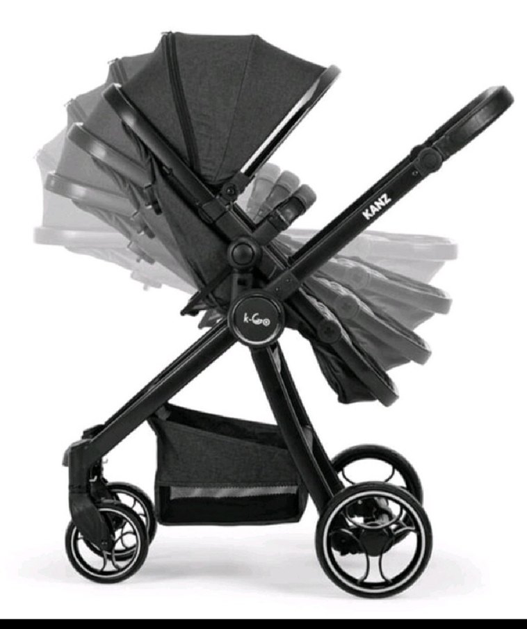 Siyah Bebek Arabası ve Oto Koltuğu Seti - Görsel 2