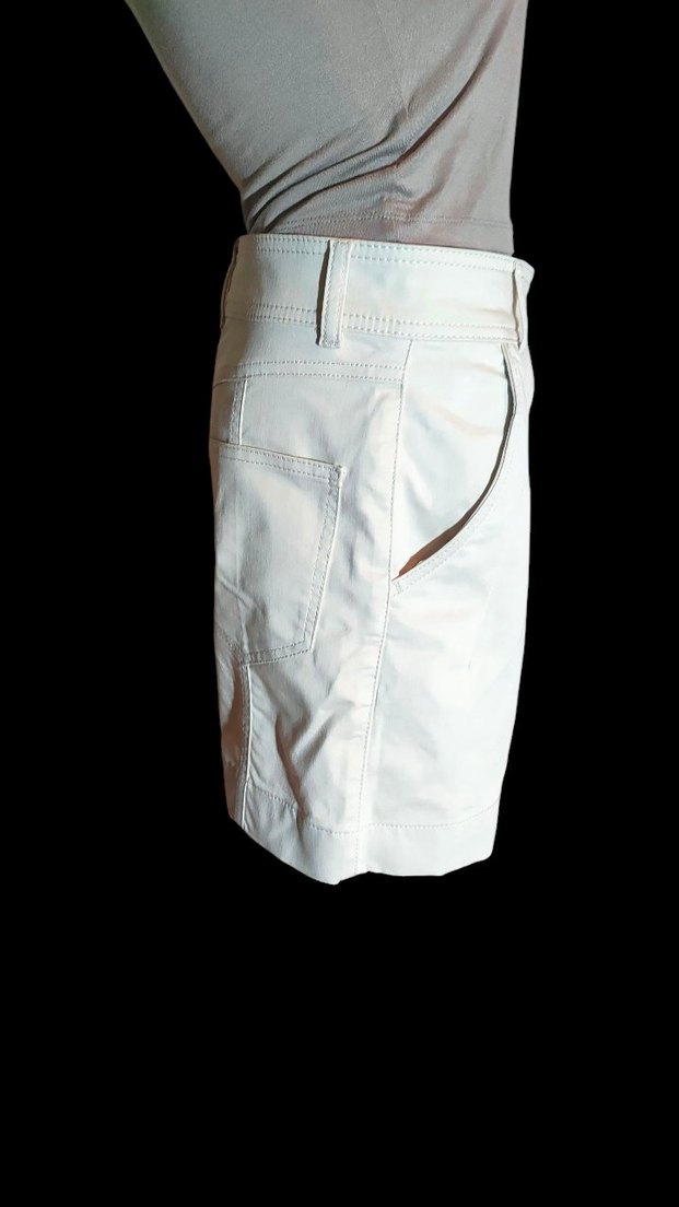 Düğmeli Bej Hamile Mini Şort - Görsel 2