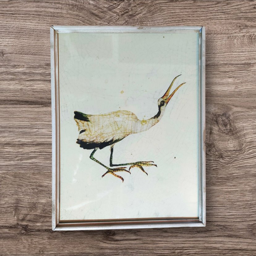 Gri Kuş Temalı Çerçeveler Seti 30*23 ölçülerinde - Görsel 4