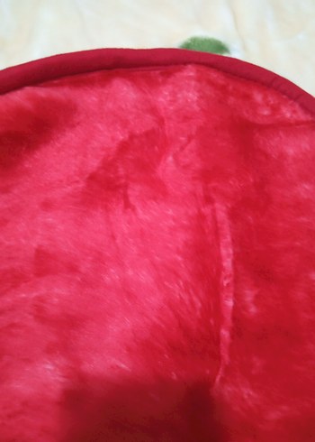 Bordo Çiçek Desenli Renkli Battaniye - Görsel 6