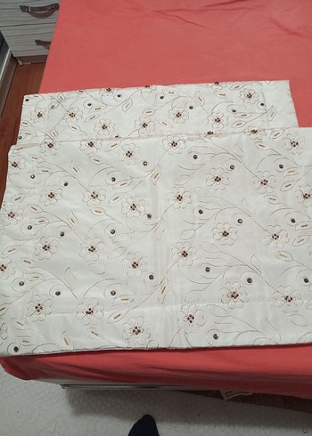 Nakışlı Krem rengi Yatak Örtüsü - Görsel 5