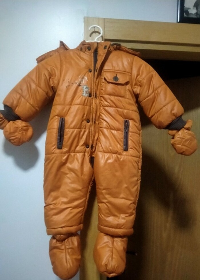 Hem kız hem erkek bebek astronot mont  - Görsel 3