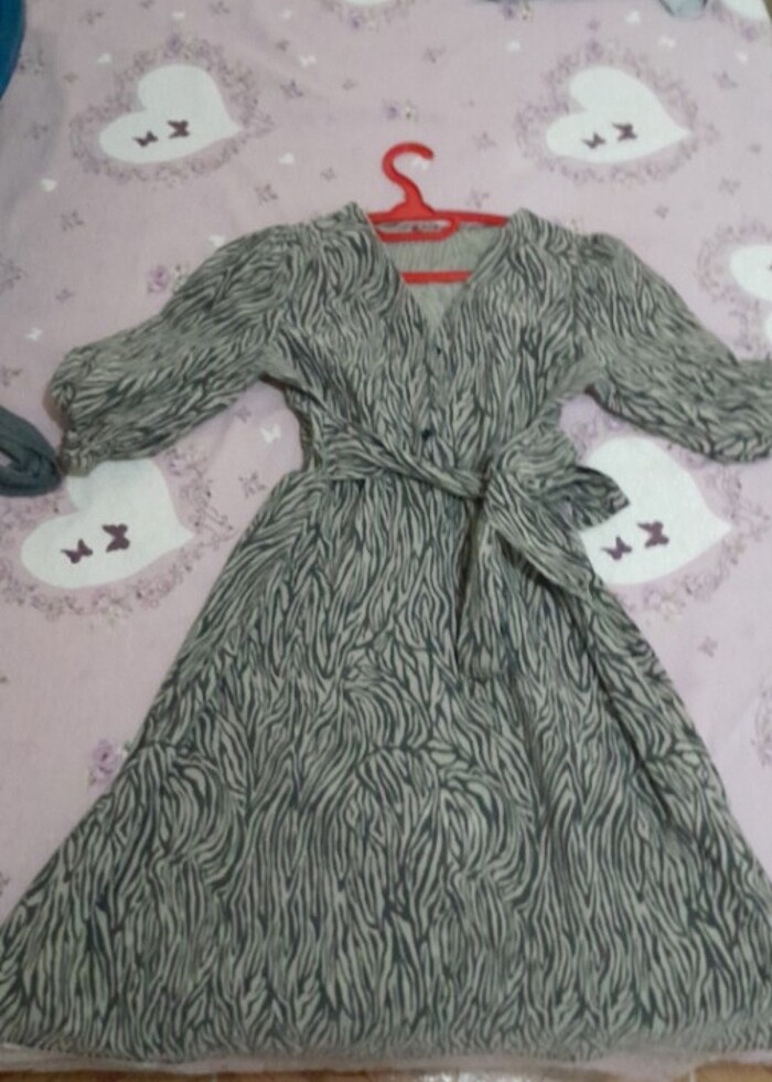 Balon kol elbise - Görsel 4