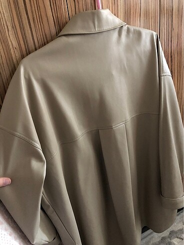 l Beden camel Renk Zara deri ceket