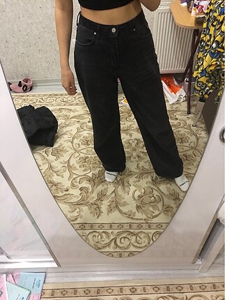 36 Beden siyah Renk Trendyolmilla straight pantolon