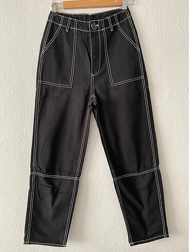 H&M Beyaz dikişli Jogger Pantolon