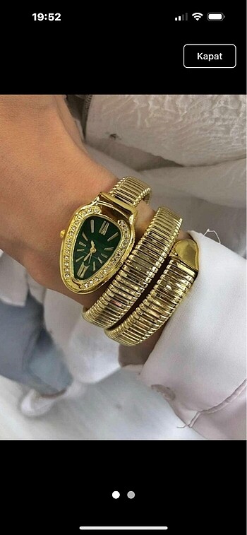 Yılan model gold & saat