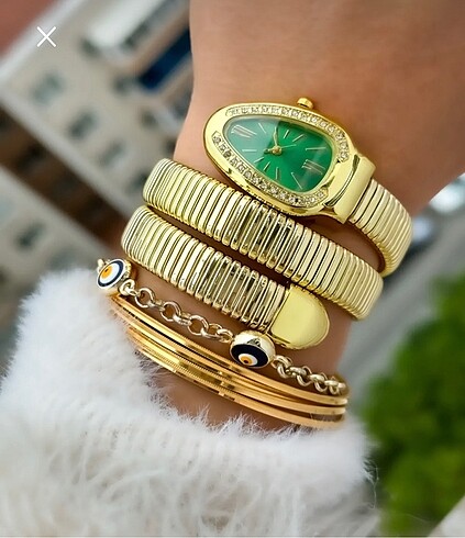 Diğer Gold yılan model kol saati.