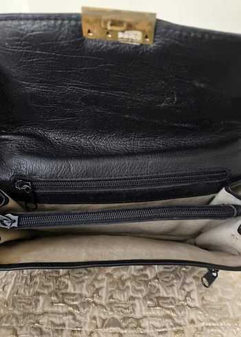 Klasik Siyah Deri Erkek Çanta - Görsel 6