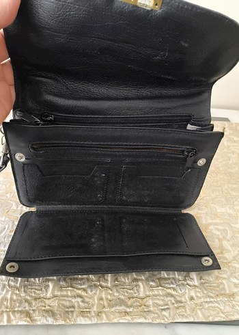 Klasik Siyah Deri Erkek Çanta - Görsel 7