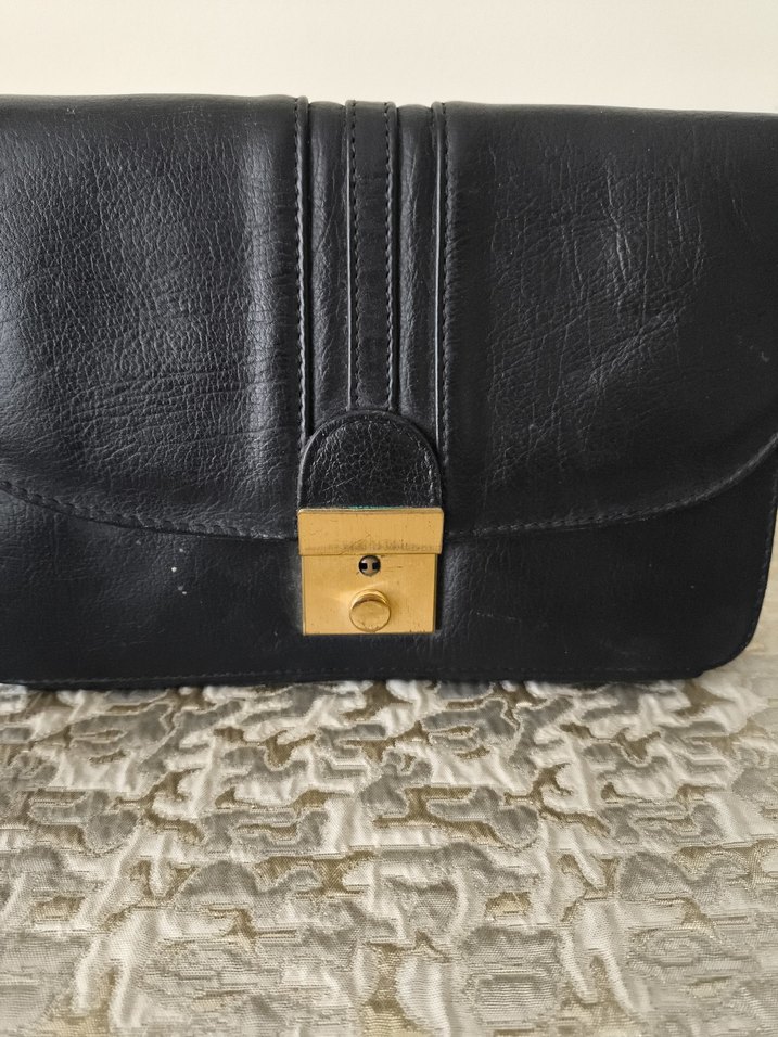 Klasik Siyah Deri Erkek Çanta - Görsel 2