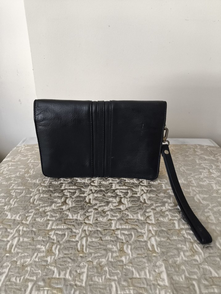 Klasik Siyah Deri Erkek Çanta - Görsel 4