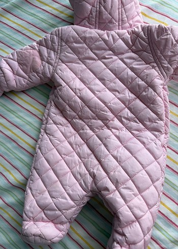 Peluş Detaylı Pembe Bebek Tulumu 55-56 cm - Görsel 4