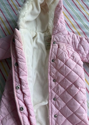 Peluş Detaylı Pembe Bebek Tulumu 55-56 cm - Görsel 2