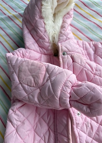 Peluş Detaylı Pembe Bebek Tulumu 55-56 cm - Görsel 6