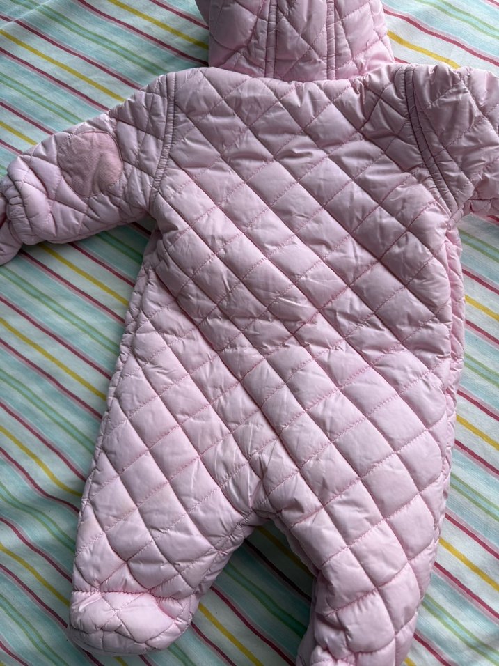 Peluş Detaylı Pembe Bebek Tulumu 55-56 cm - Görsel 4