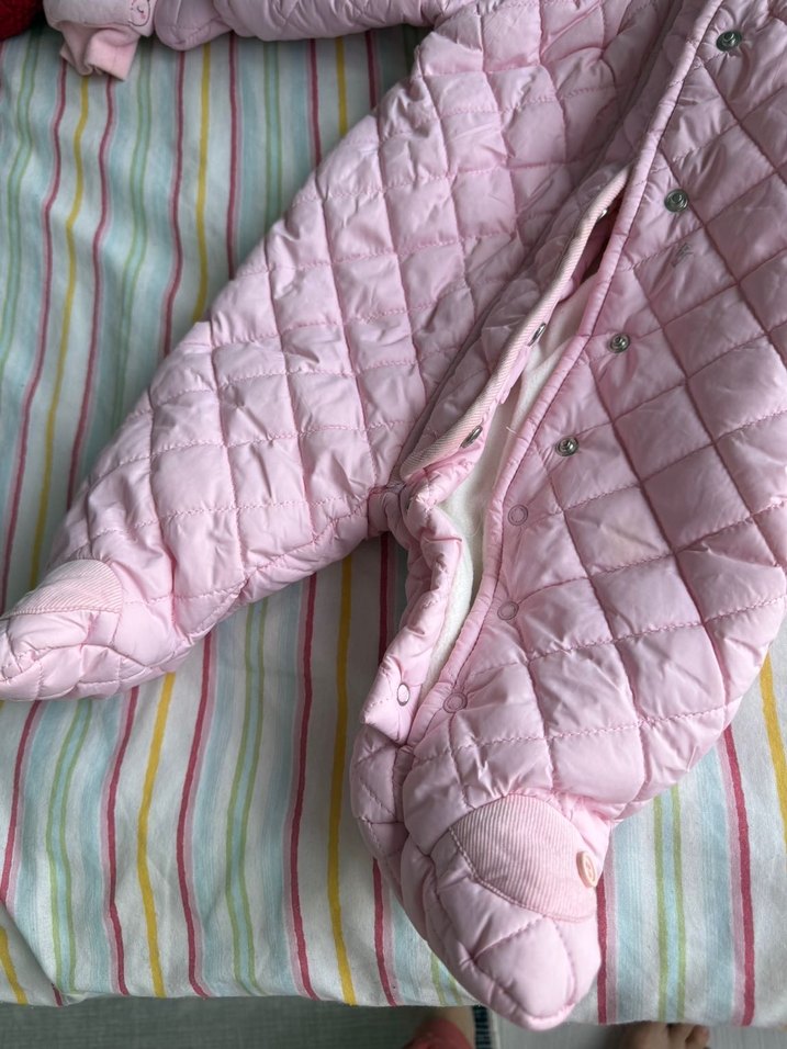 Peluş Detaylı Pembe Bebek Tulumu 55-56 cm - Görsel 3