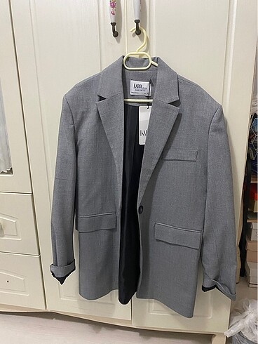 Gri blazer ceket