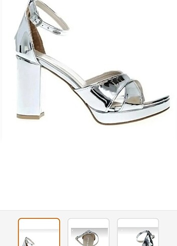 Pierre Cardin Parlak gümüş ayakkabı