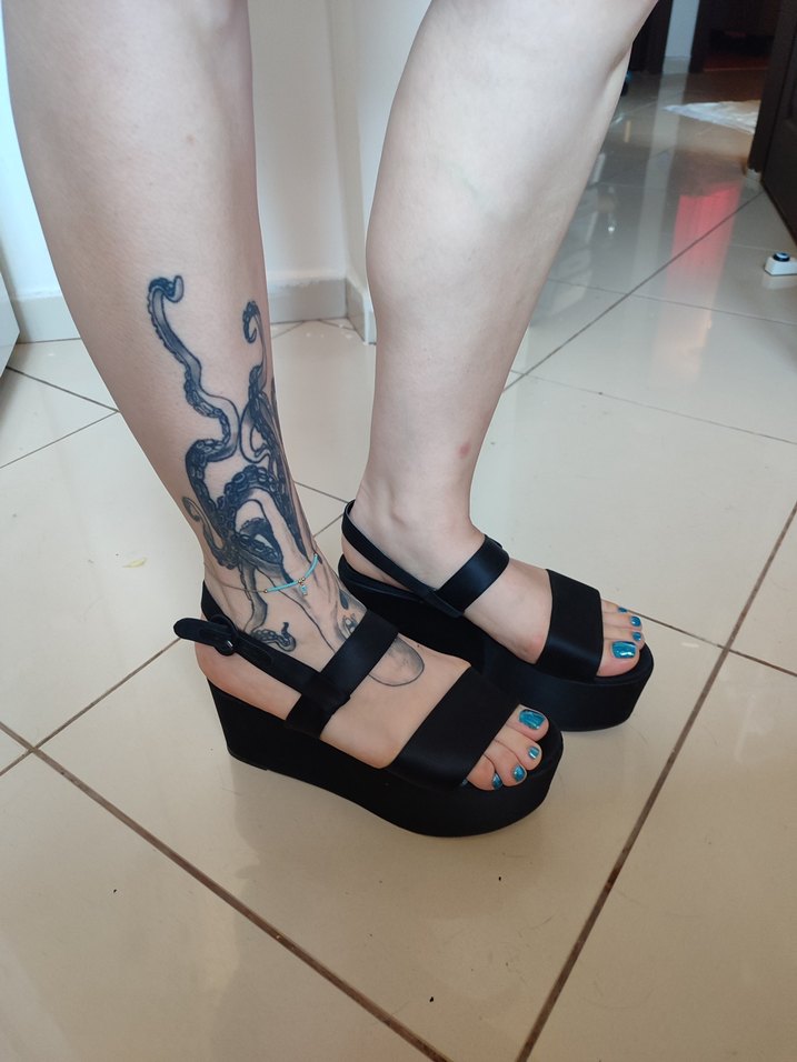 zara dolgu topuk sandalet - Görsel 3