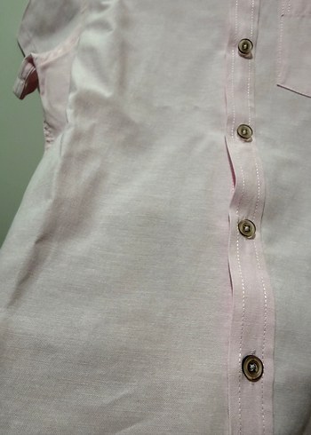 Erkek Çocuk Pastel Pembe Kısa Kollu Gömlek - Görsel 3