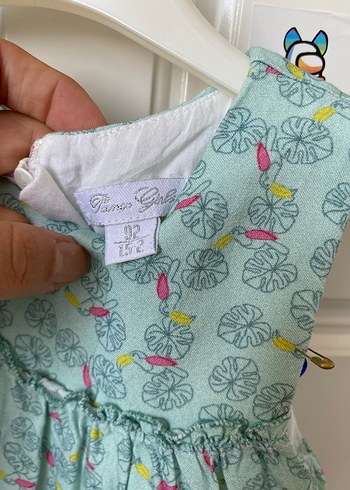 Kız Çocuk Turkuaz Desenli Bohem Elbise - Görsel 2