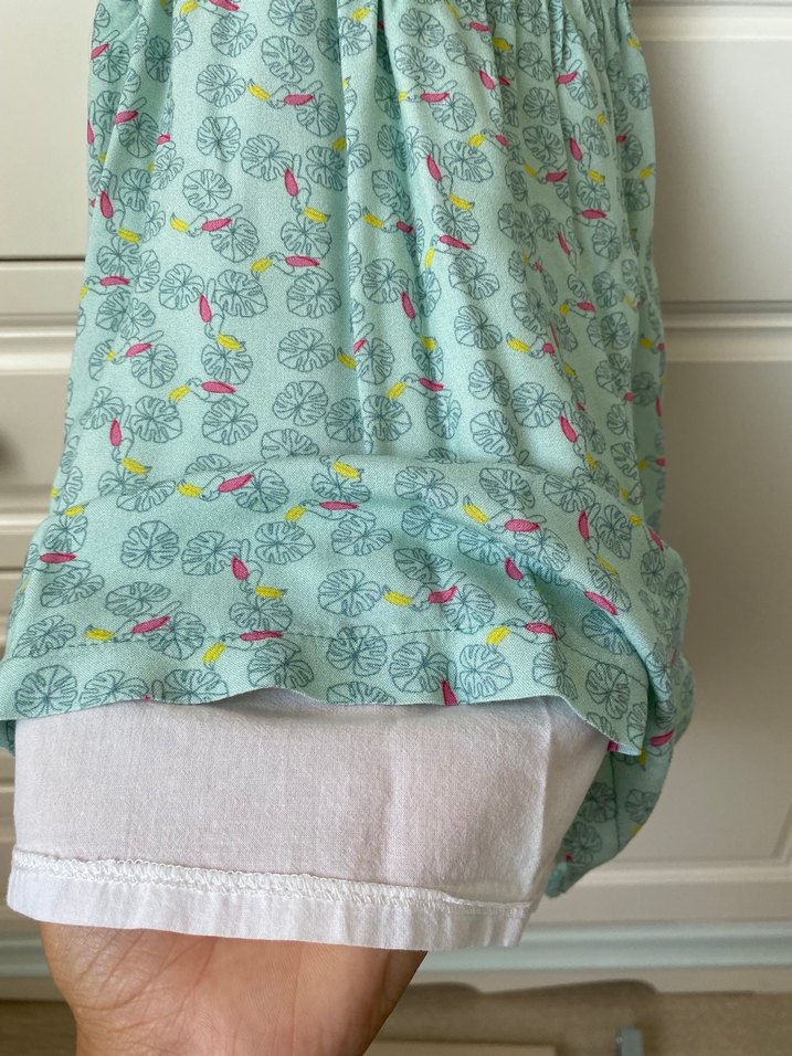 Kız Çocuk Turkuaz Desenli Bohem Elbise - Görsel 3