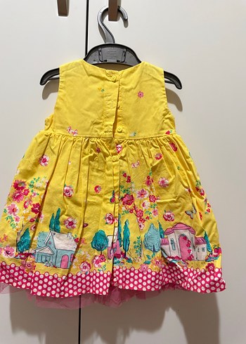 Kolsuz Sarı Kız Çocuk Elbise - Görsel 4