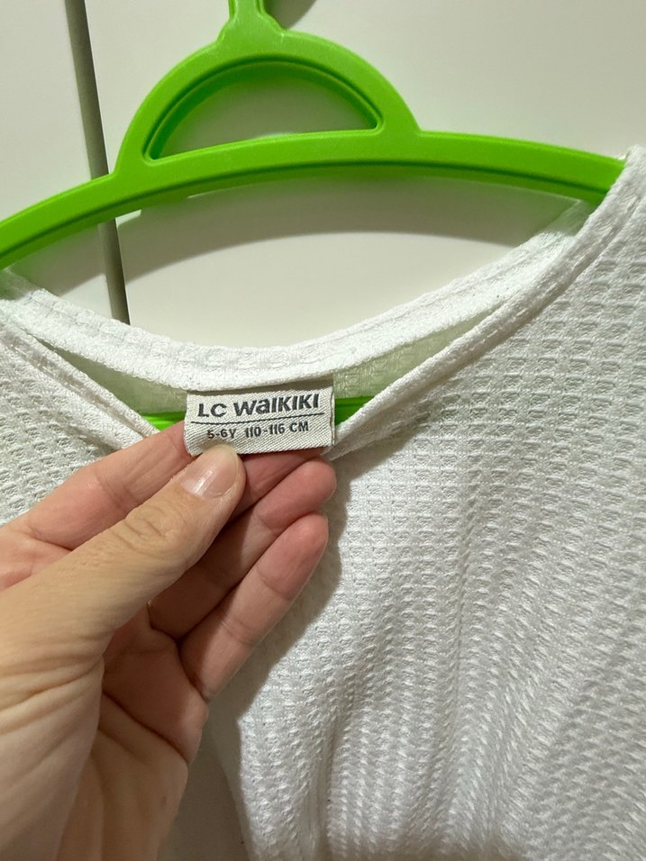 Pamuklu Beyaz Uzun Kollu Triko - Görsel 2