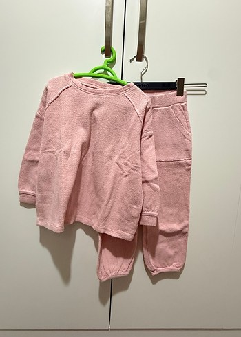 Kı çocuk Pembe Uzun Kollu eşofman takımı - Görsel 5