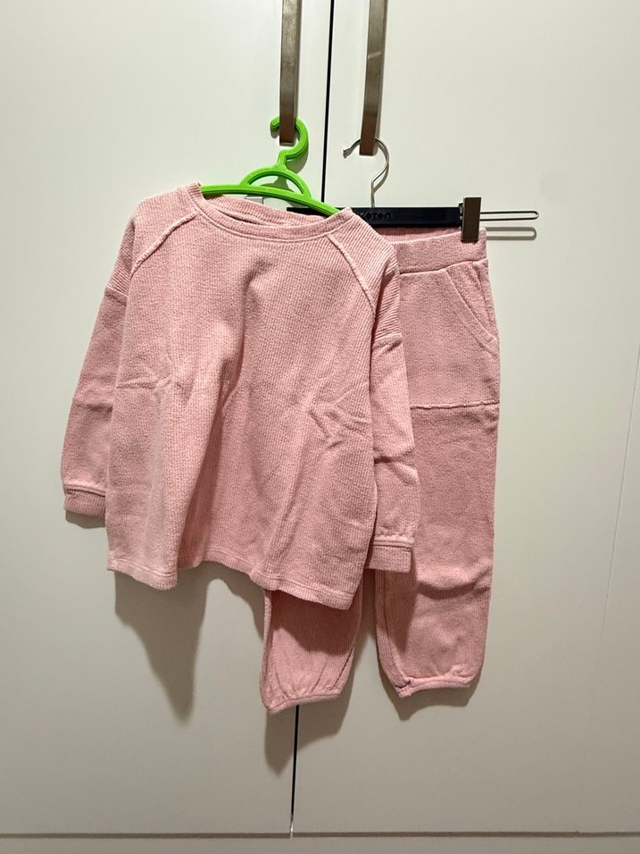 Kı çocuk Pembe Uzun Kollu eşofman takımı - Görsel 5