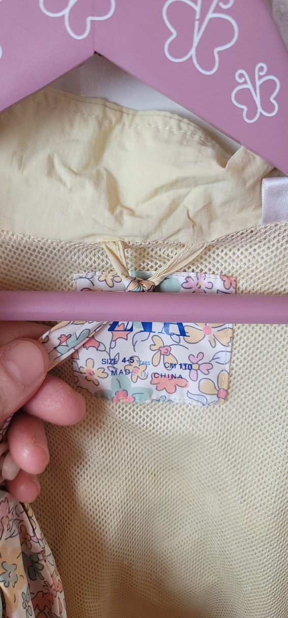 Zara kız çocuk Kapüşonlu Fermuarlı  Yağmurluk - Görsel 3