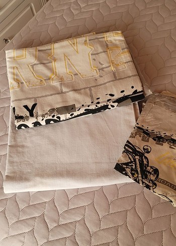 Motosiklet baskılı Gri Beyaz Nevresim Takımı - Görsel 5