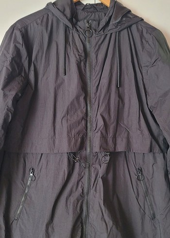 lcwaikiki Kadın Siyah Uzun Fermuarlı Yağmurluk - Görsel 2