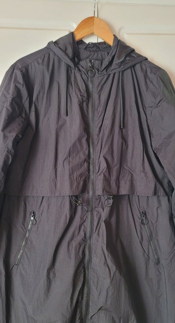 lcwaikiki Kadın Siyah Uzun Fermuarlı Yağmurluk - Görsel 2