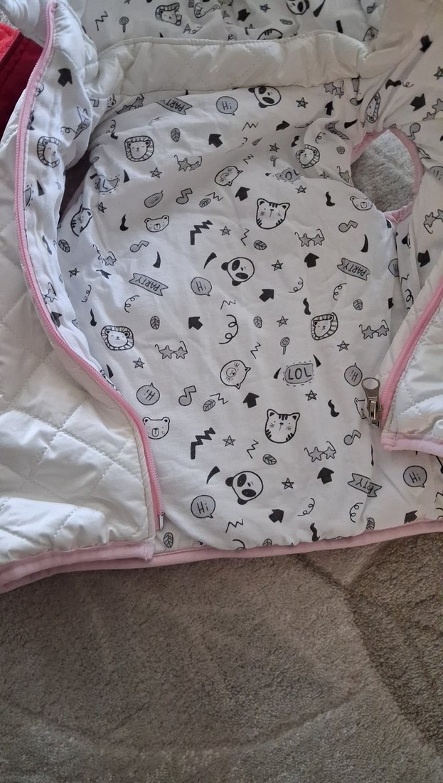 Kız Çocuk Nakışlı Fermuarlı Yelek - Görsel 3