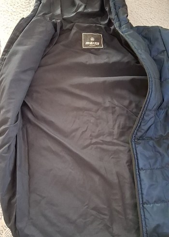 Erkek Çocuk Kapüşonlu Koyu Gri Fermuarlı Mont - Görsel 4