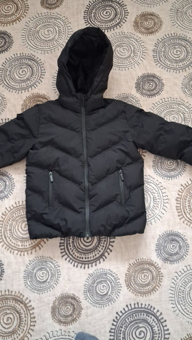 Erkek çocuk Siyah Fermuarlı Kapüşonlu Mont - Görsel 2