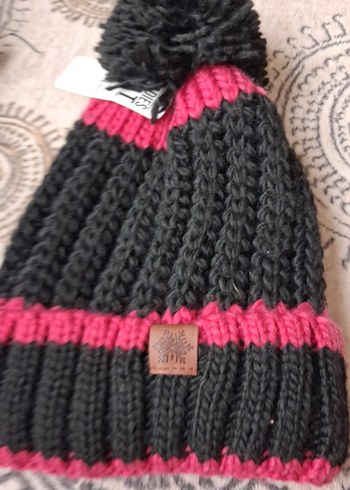 Pembe Detaylı Kadın Örgü Bere - Görsel 3