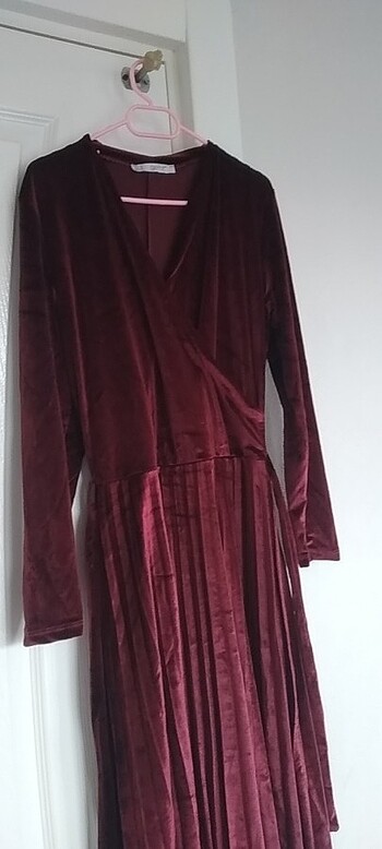 40 Beden bordo Renk Kadin elbise